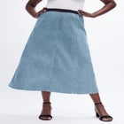 Stretch Denim Jegging Skirt image number null