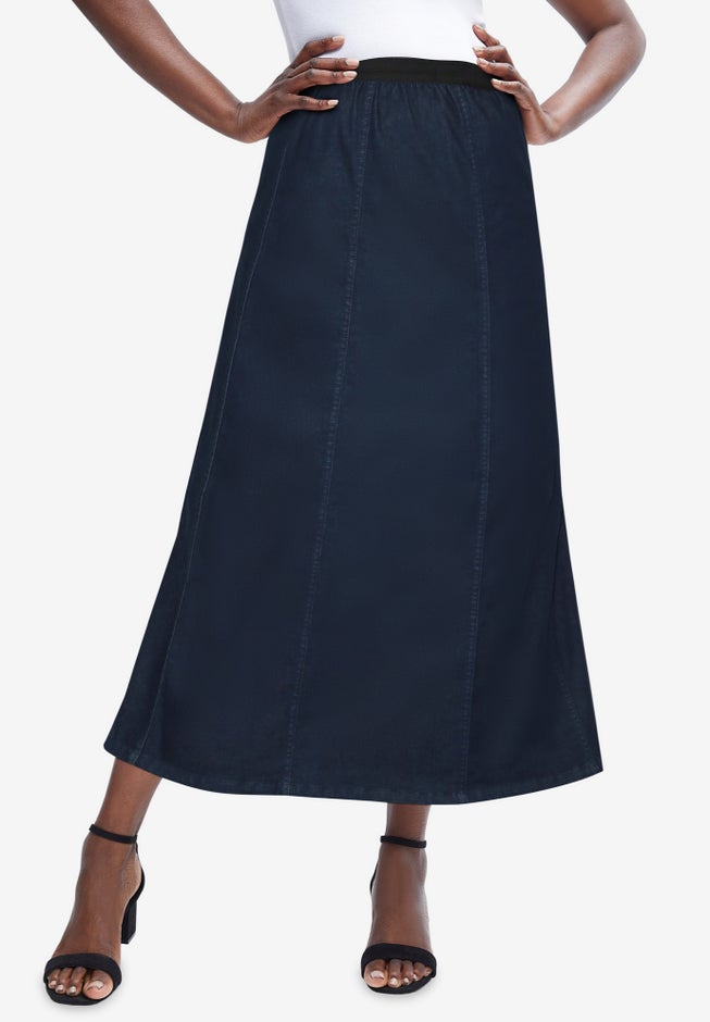 Stretch Denim Jegging Skirt image number 0