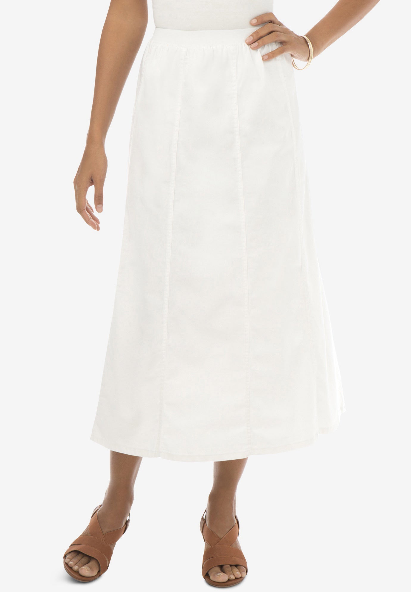 Stretch Denim Jegging Skirt image number 0