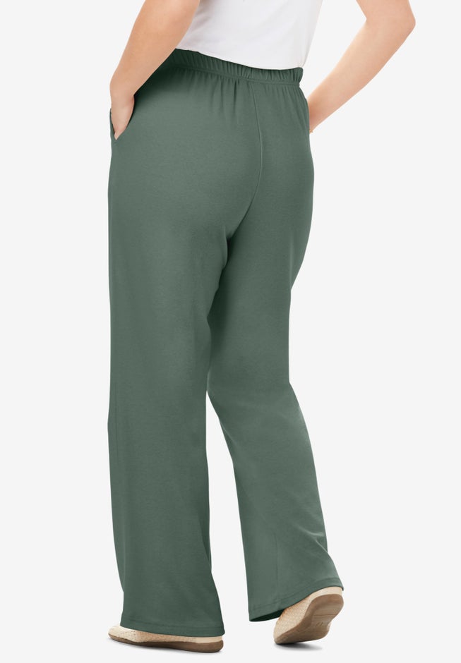 7-Day Wide-Leg Elastic-Waist Stretchy Knit Pant image number 2