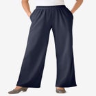 7-Day Knit Wide-Leg Pull-On Pants image number null