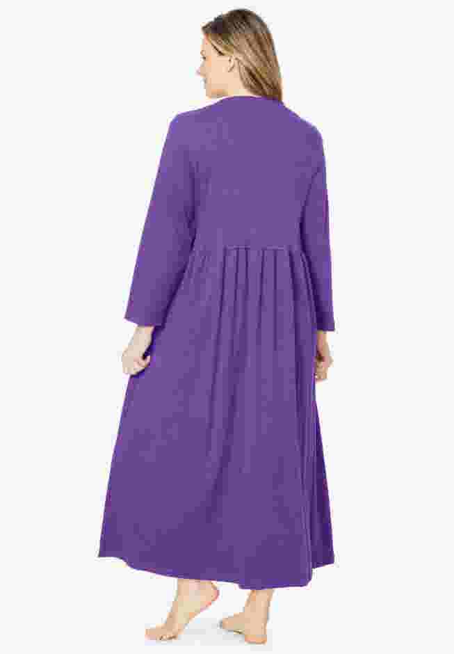 Long Snap-Front Knit Lounger image number 1