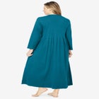 Long Snap-Front Knit Lounger image number null