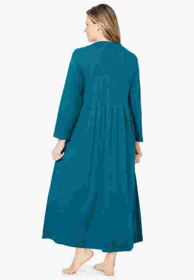 Long Snap-Front Knit Lounger image number 1