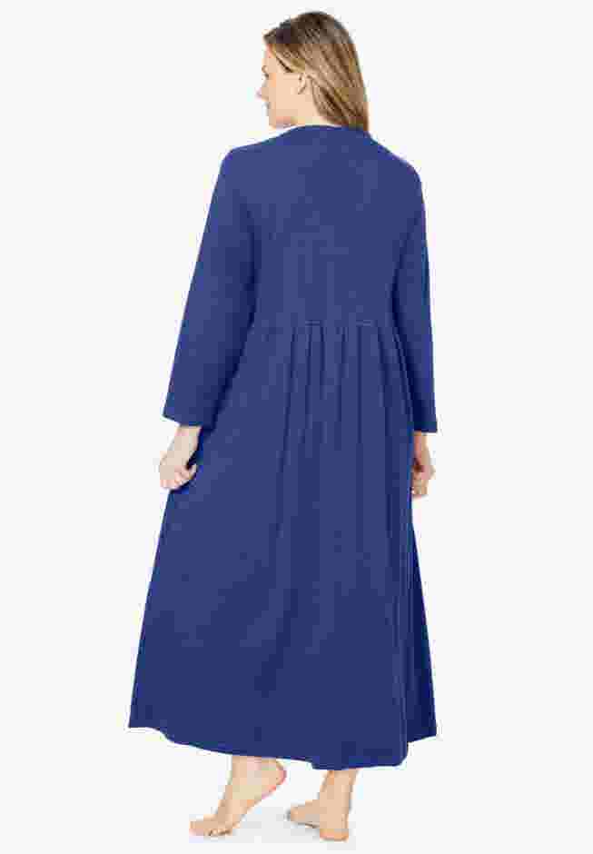 Long Snap-Front Knit Lounger image number 1