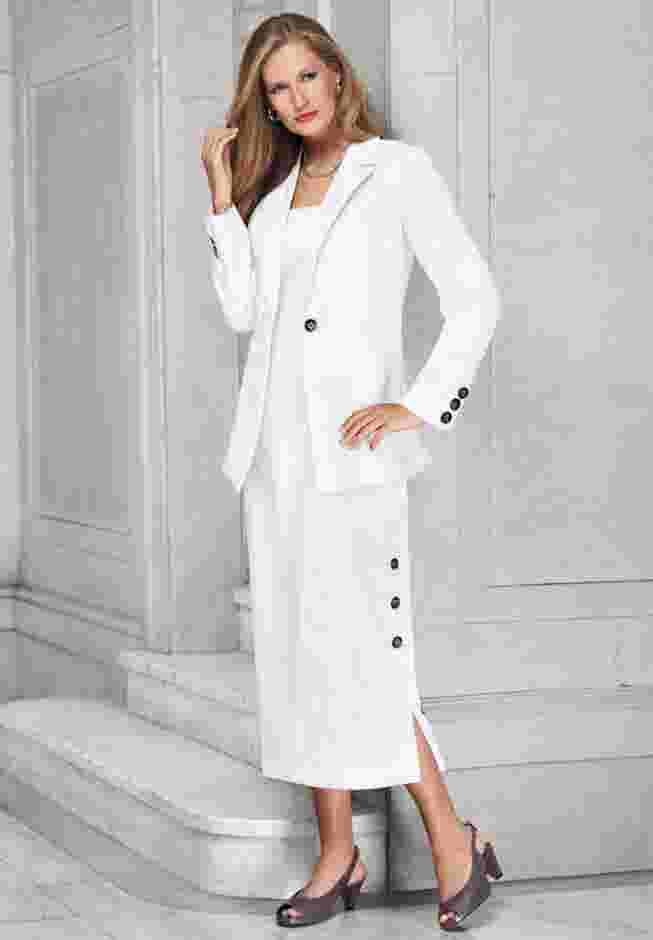 Side Button Suit Jacket Dress image number 4