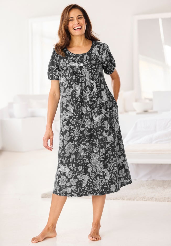 Short Print Shirred Lounger image number 3