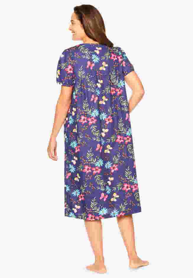 Short Print Shirred Lounger image number 1