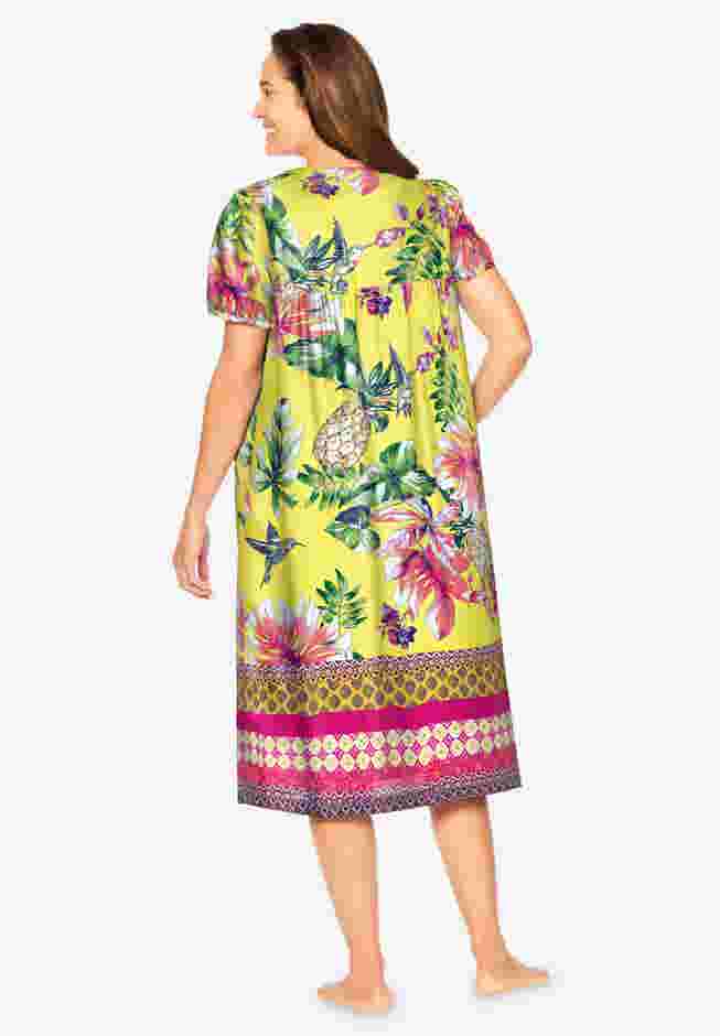 Short Print Shirred Lounger image number 1