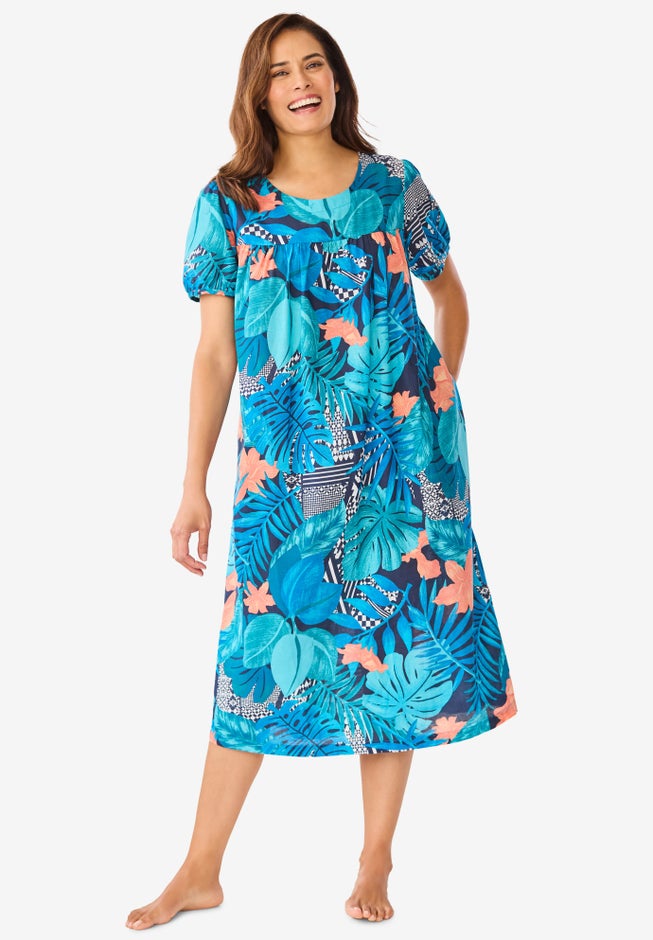 Short Print Shirred Lounger image number 0