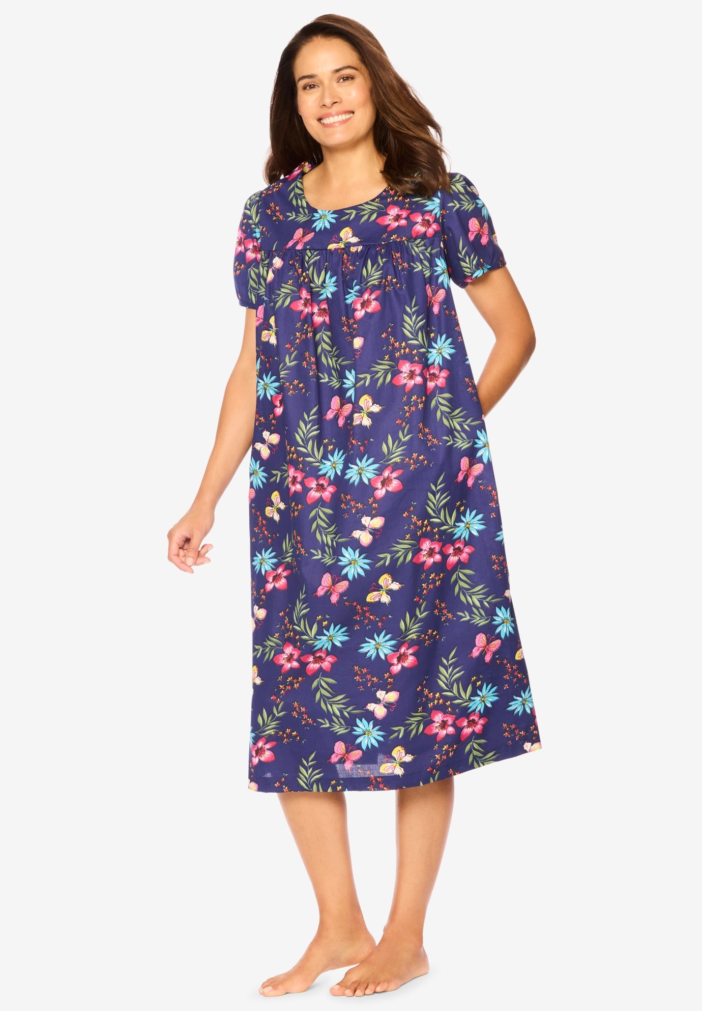 Short Print Shirred Lounger image number 0