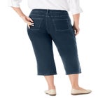 Stretch Denim Five-Pocket Capri Jeans image number null