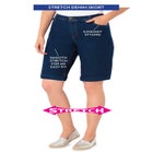 Stretch-Denim Five-Pocket Bermuda Jeans Shorts image number null