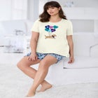 Knit PJ Short Set image number null