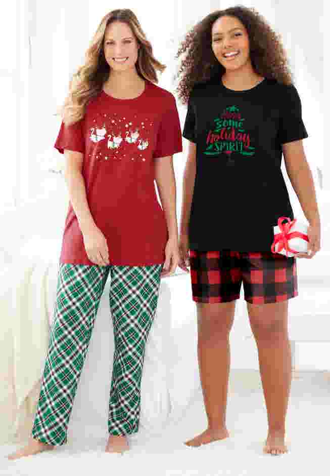 Graphic Tee PJ Set image number 4