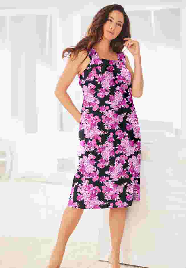 Print Sleeveless Square Neck Lounger image number 3