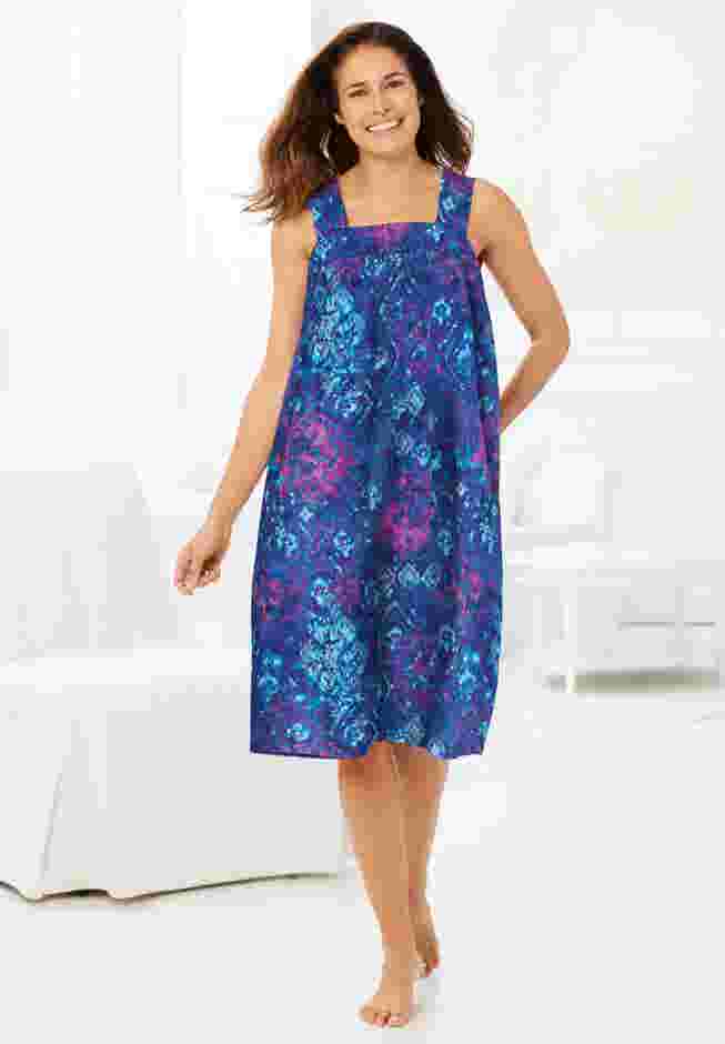 Print Sleeveless Square Neck Lounger image number 4