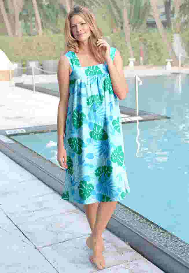 Print Sleeveless Square Neck Lounger image number 5