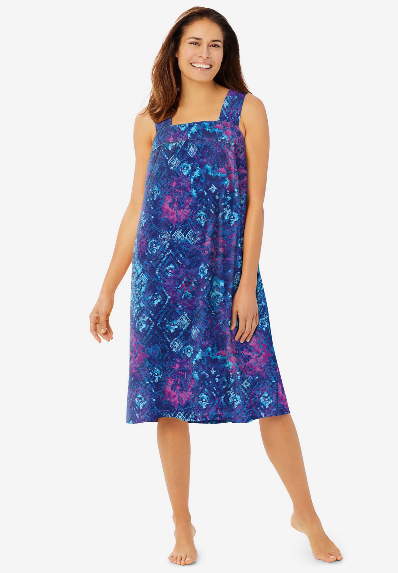 Print Sleeveless Square Neck Lounger image number 0