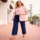Plus Size Relaxed Boyfriend Blazer image number null