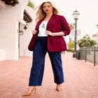 Plus Size Relaxed Boyfriend Blazer image number null