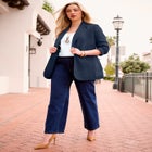 Plus Size Relaxed Boyfriend Blazer image number null
