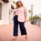 Plus Size Relaxed Boyfriend Blazer image number null