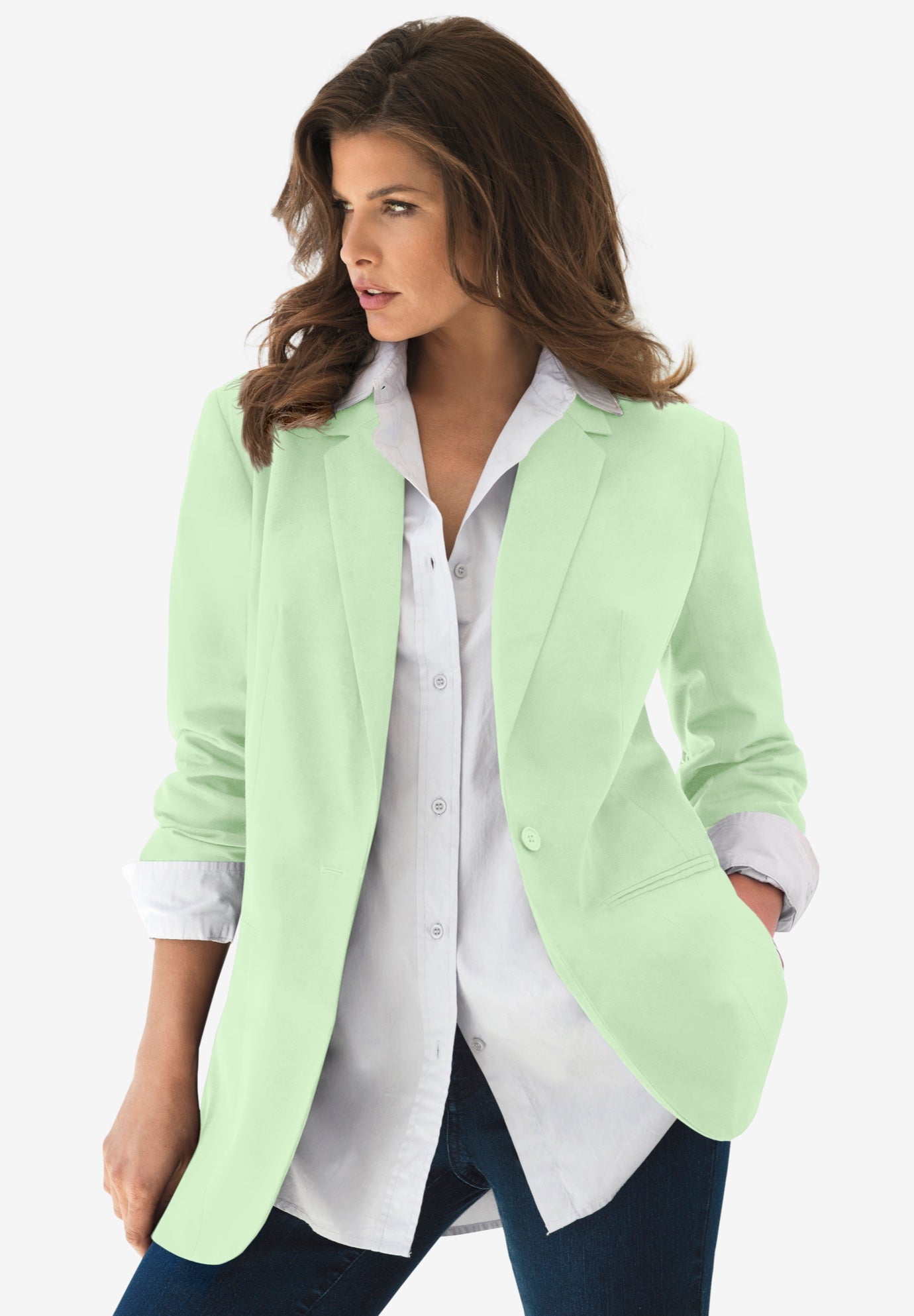 Plus Size Relaxed Boyfriend Blazer image number 0