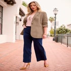 Plus Size Relaxed Boyfriend Blazer image number null