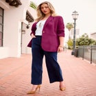 Plus Size Relaxed Boyfriend Blazer image number null