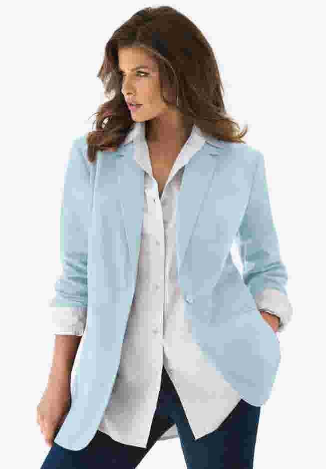 Plus Size Relaxed Boyfriend Blazer image number 0