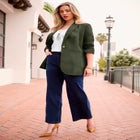 Plus Size Relaxed Boyfriend Blazer image number null