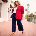 Plus Size Relaxed Boyfriend Blazer image number null
