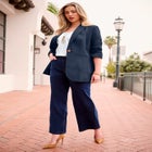 Plus Size Relaxed Boyfriend Blazer image number null
