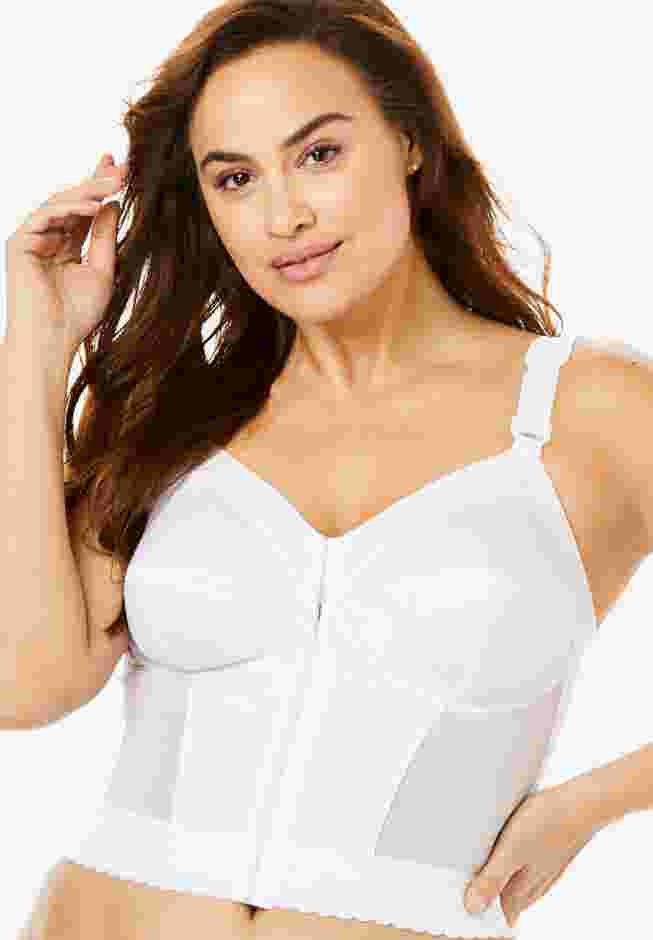 Front-Close Wireless Longline Posture Bra image number 0