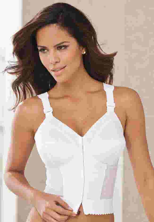 Front-Close Wireless Longline Posture Bra image number 2