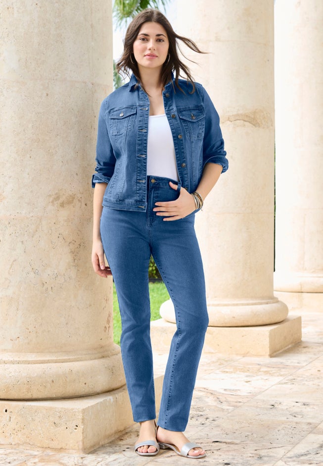 Plus Size Classic Stretch Straight Leg Jean image number 6