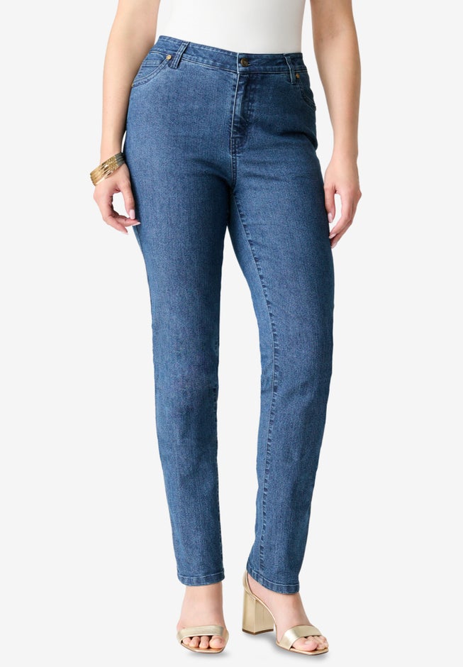 Plus Size Classic Stretch Straight Leg Jean image number 2