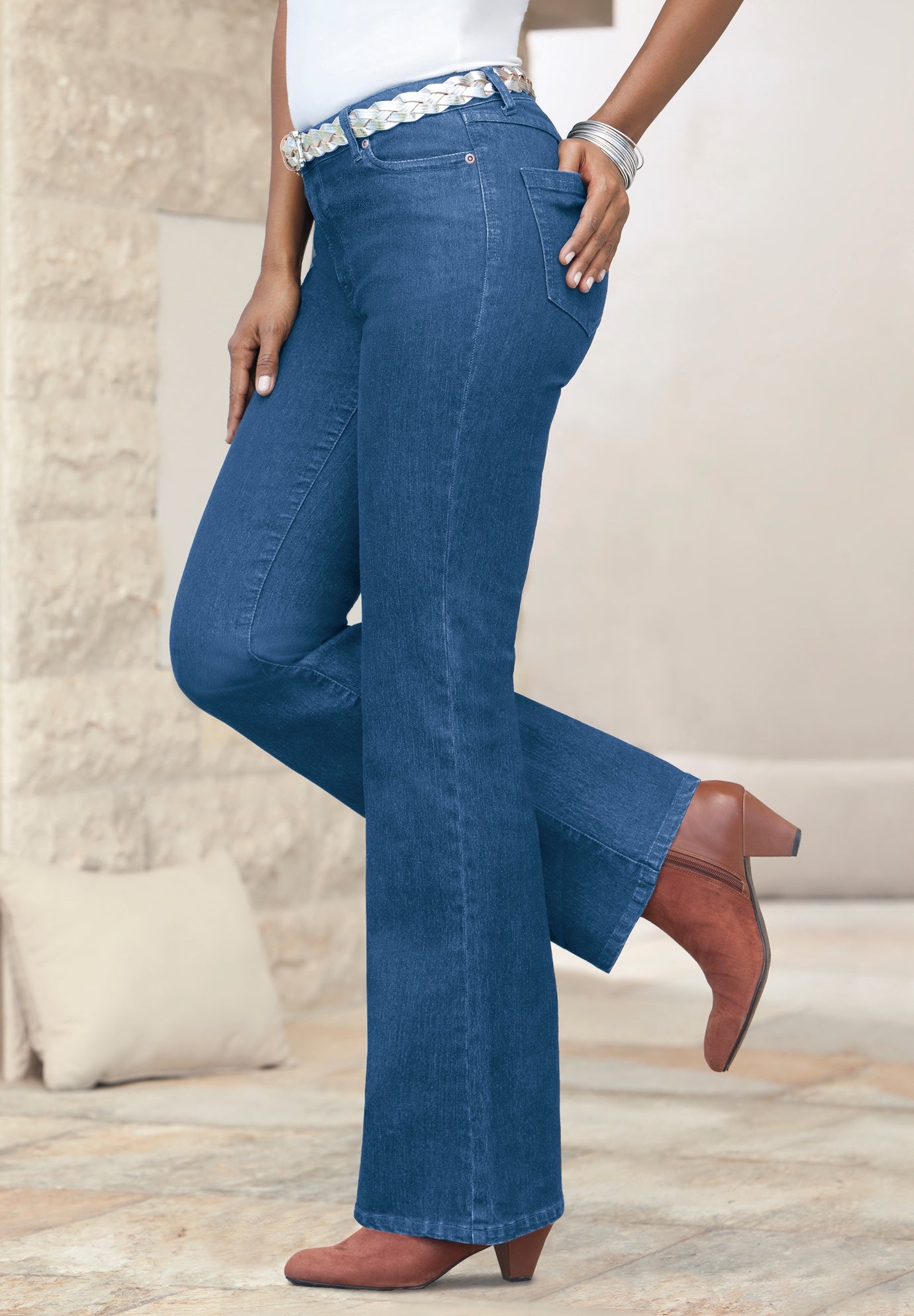Plus Size Classic Stretch Bootcut Jean image number 0