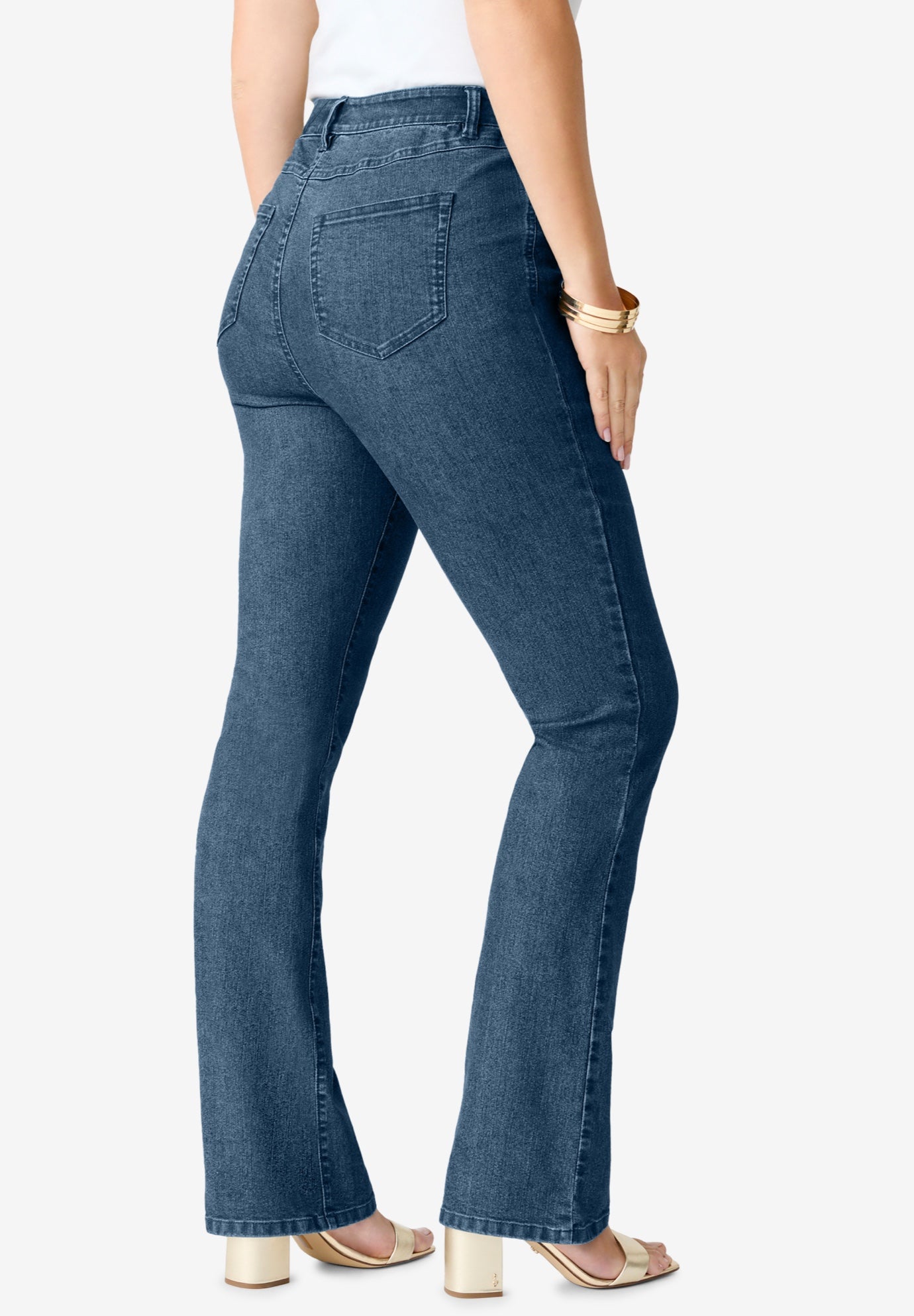 Plus Size Classic Stretch Bootcut Jean image number 3