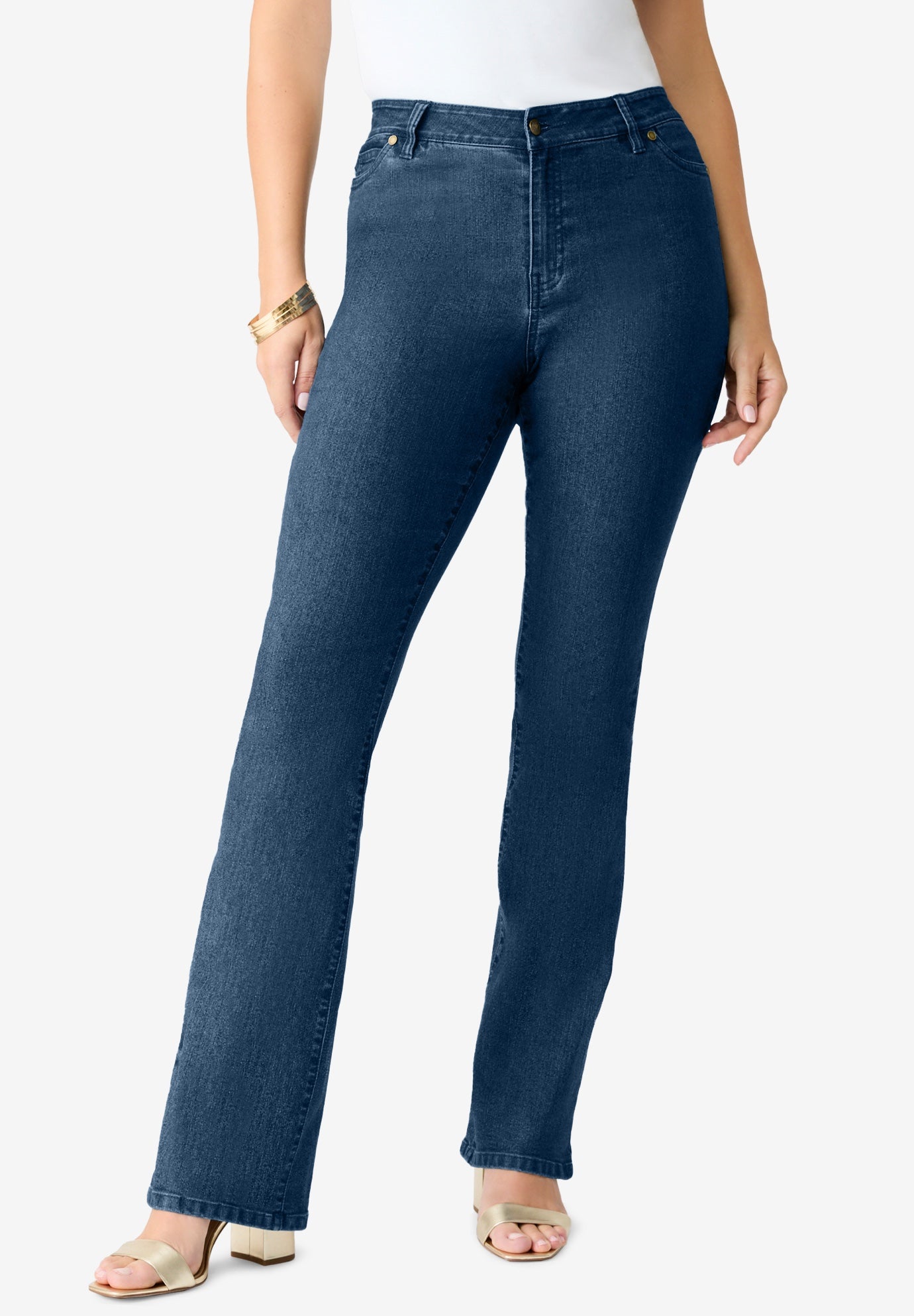 Plus Size Classic Stretch Bootcut Jean image number 1