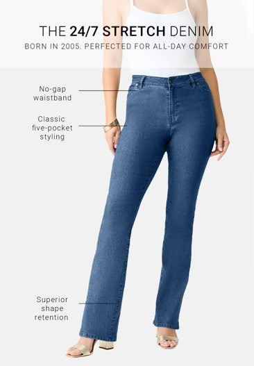 Plus Size 24/7 Stretch Bootcut Jean image number 3