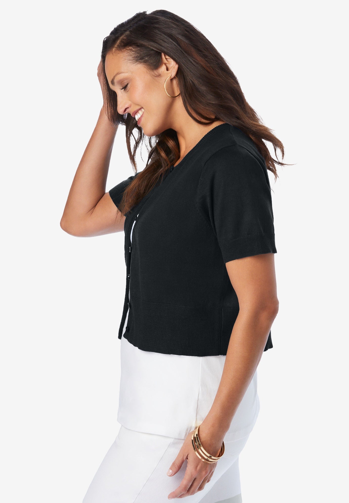 Jewel-Neck Shrug image number 2