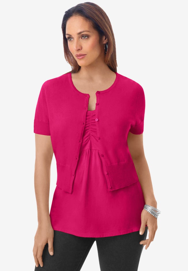 Jewel-Neck Shrug image number 0