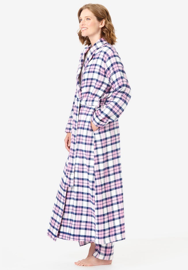 Long Flannel Robe  image number 2