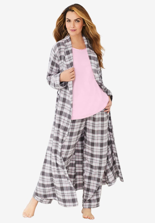 Long Flannel Robe  image number 0
