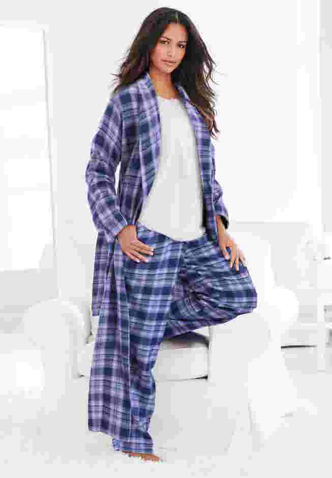 Long Flannel Robe  image number 0
