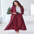 Long Flannel Robe  image number null
