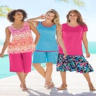 Elastic-Waist Knit Short image number null