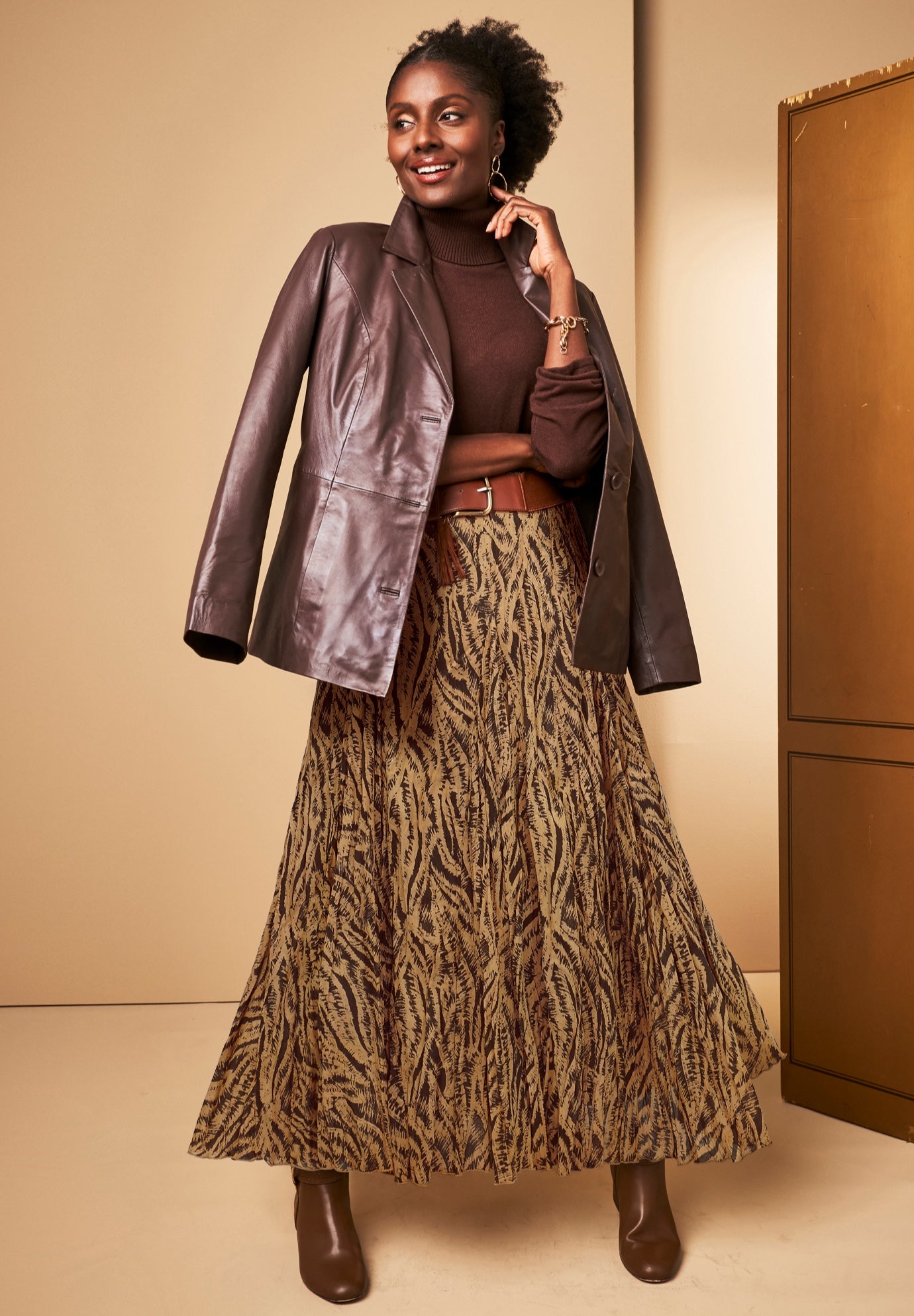 Flowing Crinkled Maxi Skirt image number 0